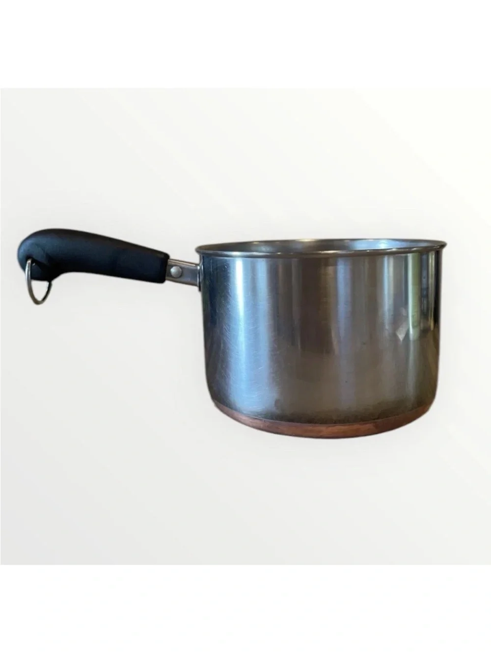 Revere Ware 2 Qt Copper Bottom Saucepan Pot USA Vintage No Lid Cookware